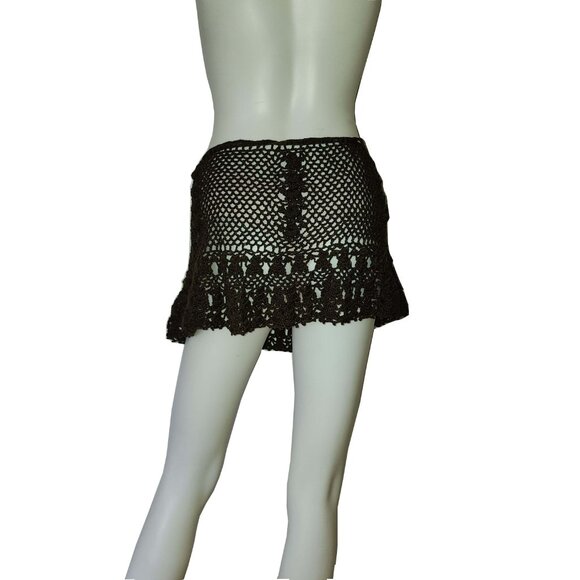 Vintage Anna Kosturova Crochet Swim Skirt Cover Up - Picture 4 of 7